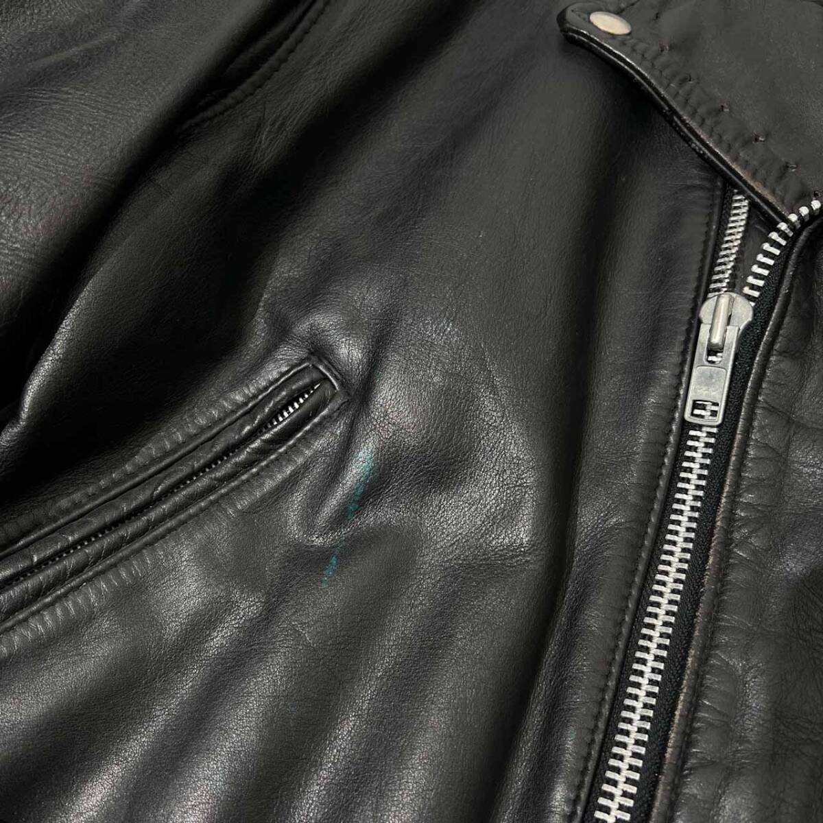 USA制 PERFECTO by Schott パーフェクトバイ ショット ダブル ライダースジャケット パンチング 44 /ブラック/アメリカ制/本革