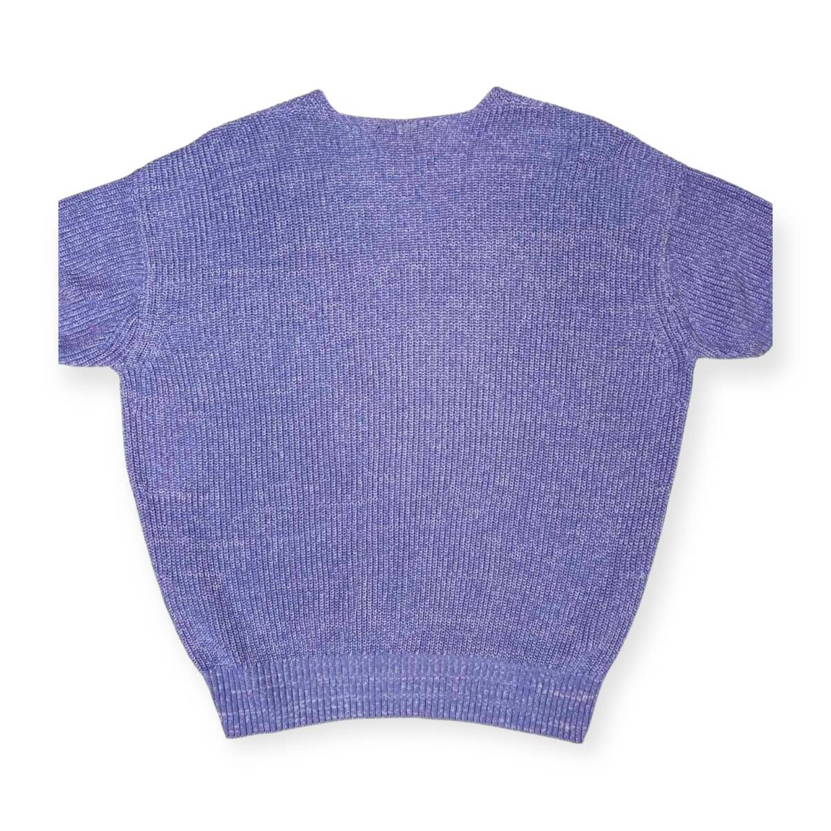 UNITED ARROWS ユナイテッドアローズ Vネック 半袖 サマーニット セーター /パープル/レディース/日本制