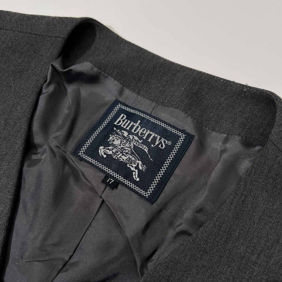 Burberrys バーバリー ノーカラー 4B ジャケット サイズ 17 /レディース/グレー/C-TK83/三陽商会_画像4