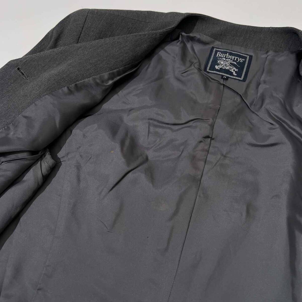 Burberrys バーバリー ノーカラー 4B ジャケット サイズ 17 /レディース/グレー/C-TK83/三陽商会_画像5