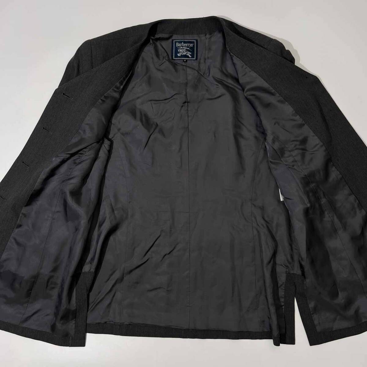 Burberrys バーバリー ノーカラー 4B ジャケット サイズ 17 /レディース/グレー/C-TK83/三陽商会_画像6