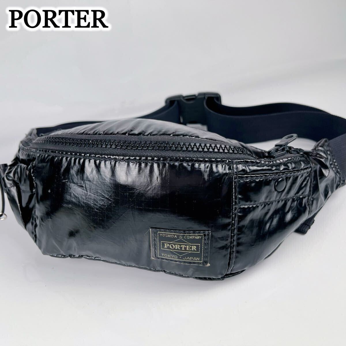 美品】 PORTER ポーター ウエストバッグ タンカー ボディバッグ 美品】 PORTER ポーター ウエストバッグ タンカー ボディバッグ