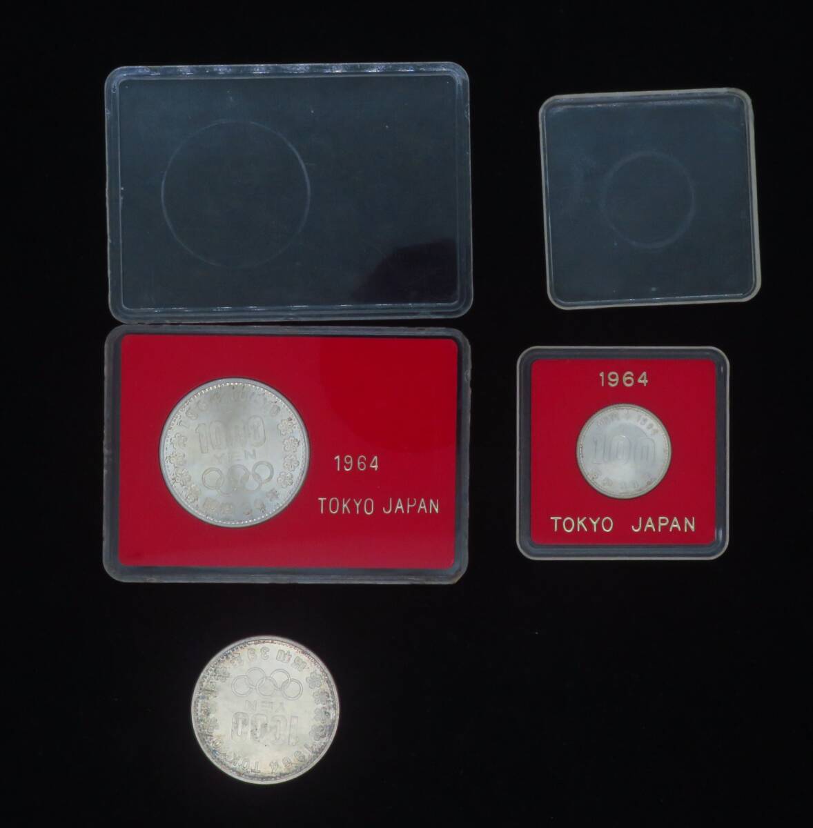 183、日本銀貨 1964年東京オリンピック 千円銀貨 100円銀貨 183、日本銀貨 1964年東京オリンピック 千円銀貨 100円銀貨