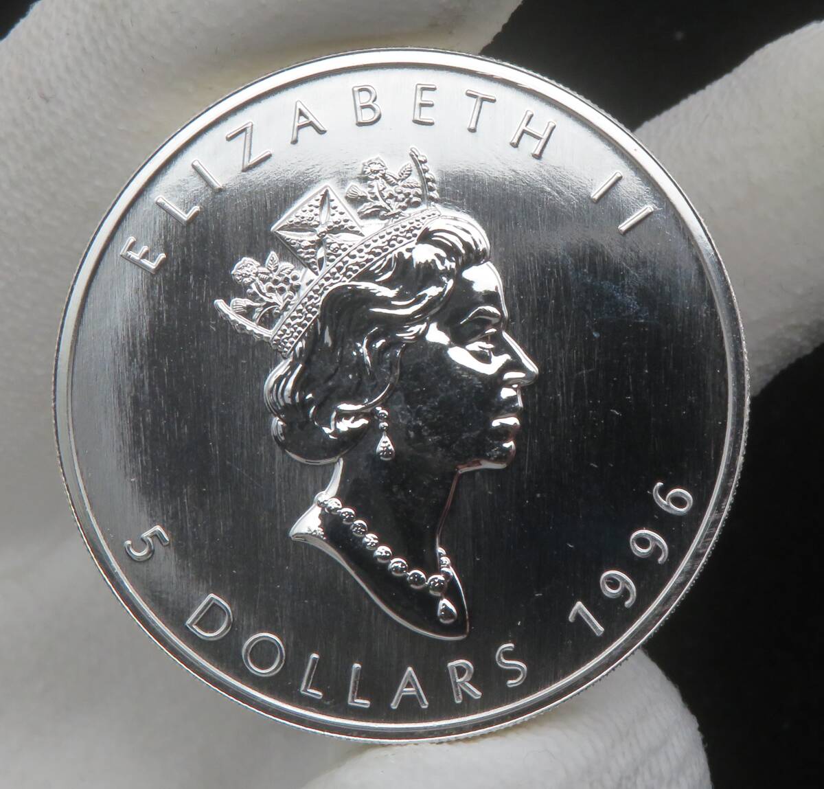 91、カナダ 1996年 5ドル 銀貨 純銀 メイプルリーフ 1oz