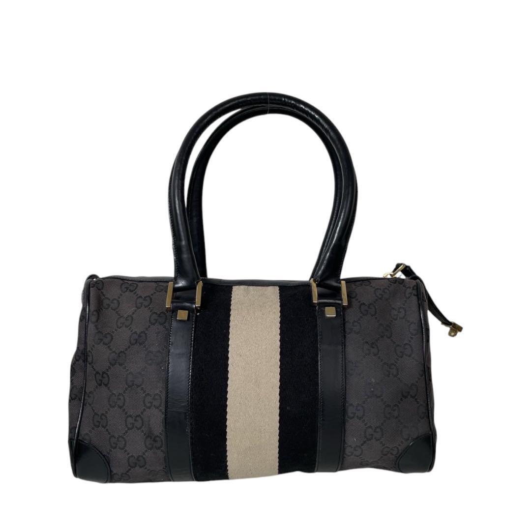 グッチ ミニボストン シェリーライン GGキャンバス ロック金具 グッチ ミニボストン シェリーライン GGキャンバス ロック金具
