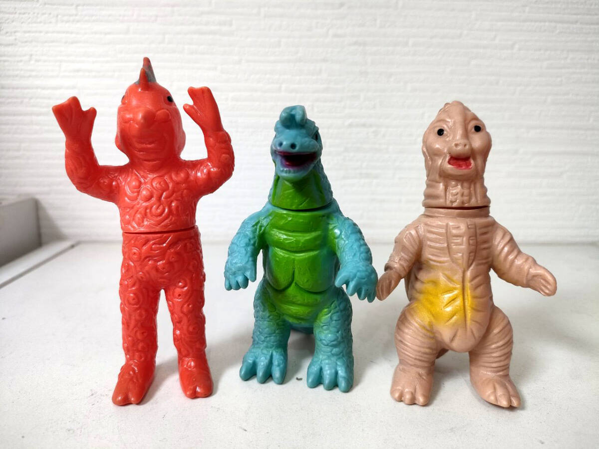 ◇当時物!美品!ブルマァク ミニソフビ 3体セット◇マルサン ◇当時物!美品!ブルマァク ミニソフビ 3体セット◇マルサン