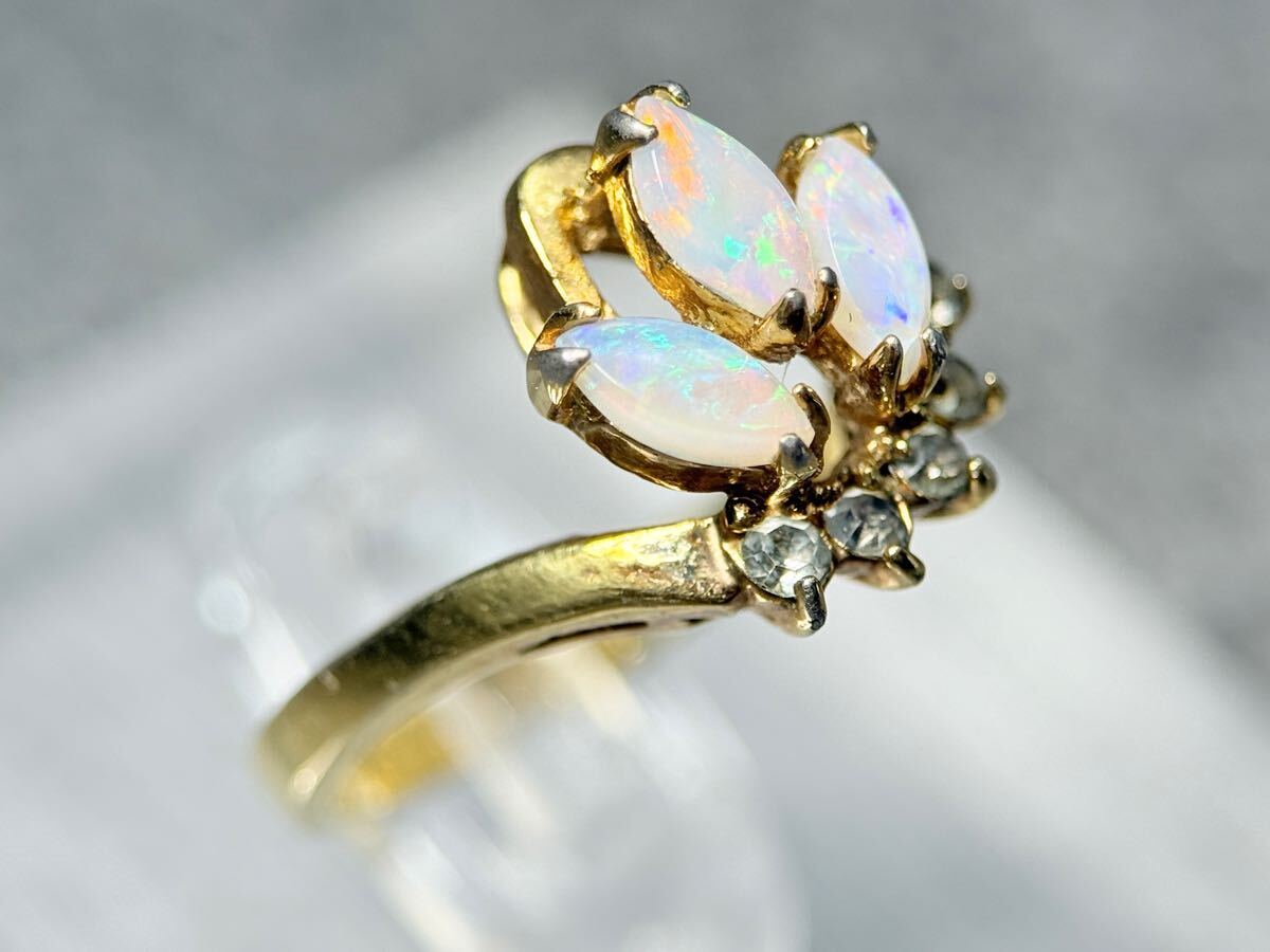 A696 天然オパール リング 指輪 ヴィンテージ アクセサリー A696 天然オパール リング 指輪 ヴィンテージ アクセサリー