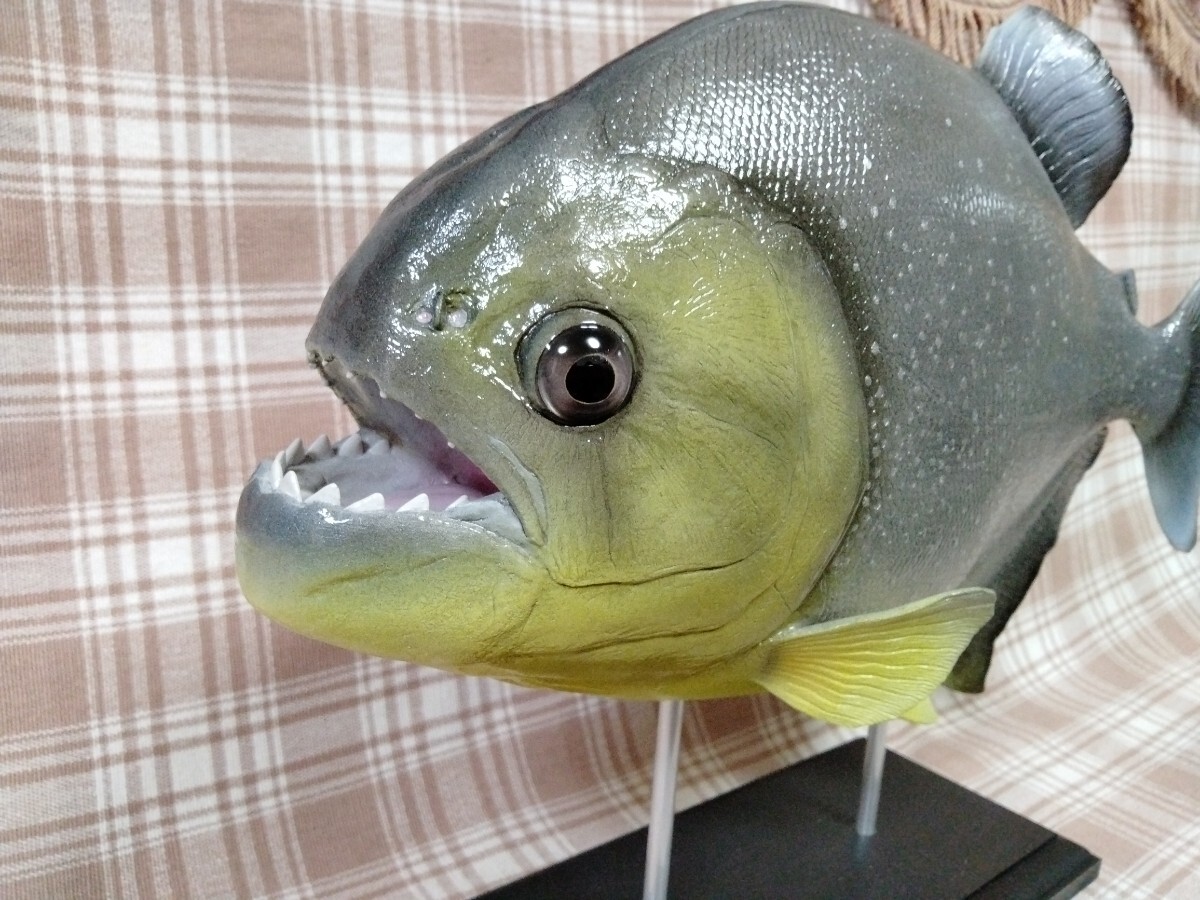 ハンドメイド 38cmイエローピラニア フィギュア レプリカ ハンドメイド 38cmイエローピラニア フィギュア レプリカ
