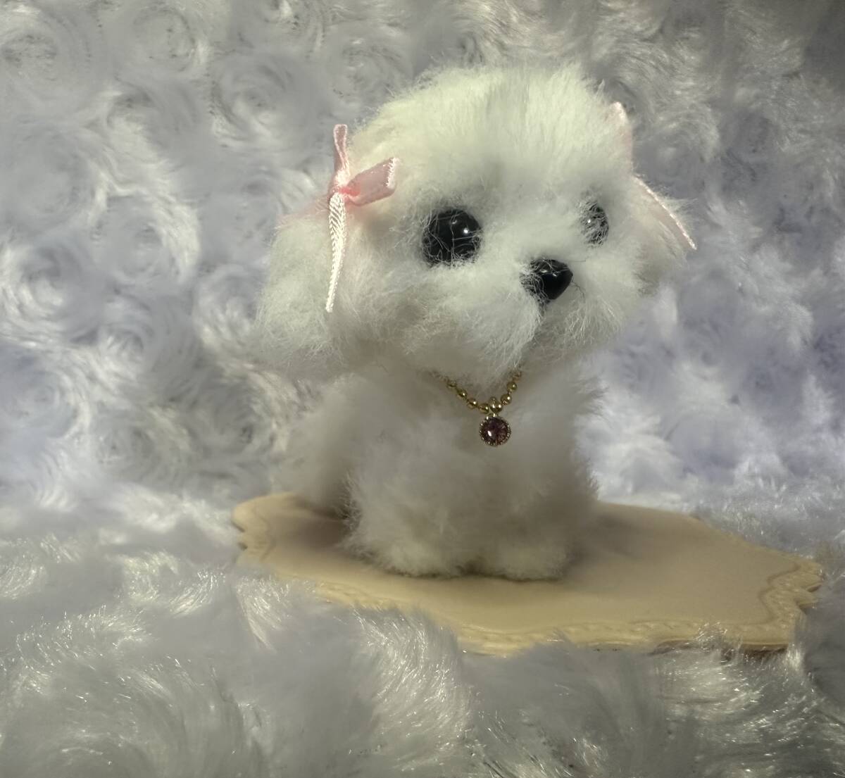 犬、子犬、マルチーズ、☆ハンドメイド☆モールアート アート 犬、子犬、マルチーズ、☆ハンドメイド☆モールアート アート