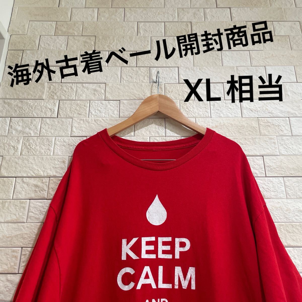 海外古着ベール開封商品 赤色Tシャツ オーバーサイズ XL相当 海外古着ベール開封商品 赤色Tシャツ オーバーサイズ XL相当