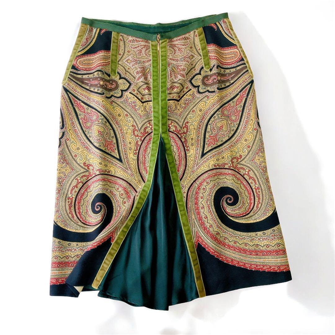 ETROエトロ L〜XL 絹 ペイズリー柄スカート レディース / 総柄 ETROエトロ L〜XL 絹 ペイズリー柄スカート レディース / 総柄