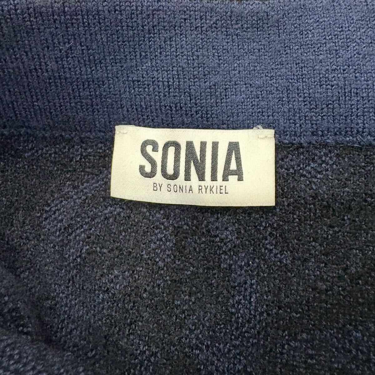 B ■ 良品 '洗練されたデザイン' SONIA by SONIA RYKIEL ソニアリキエル WOOL100% 総柄 ニット タイトスカートS レディース ボトムス 