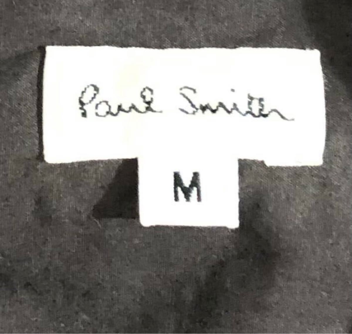 送料無料 ■ Paul Smith ポールスミス ■ 前立て 刺繍 半袖 コットン ボタンシャツ ブラウン系 M