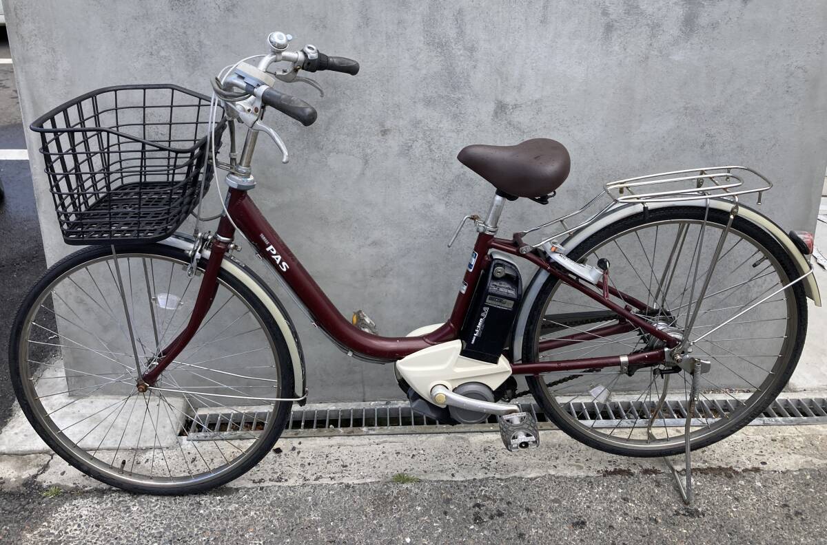 ヤマハ パス 26インチ 中古 電動自転車 前後タイヤ良好 ヤマハ パス 26インチ 中古 電動自転車 前後タイヤ良好