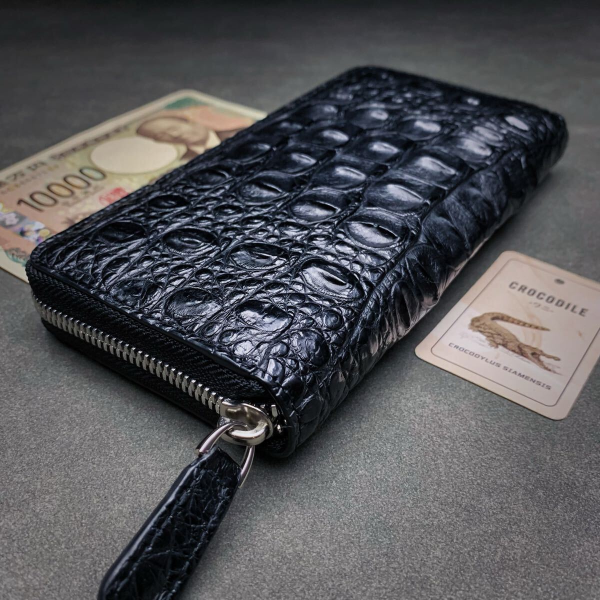 クロコダイル 長財布(ラウンドファスナー/センター部位 クロコダイル 長財布(ラウンドファスナー/センター部位