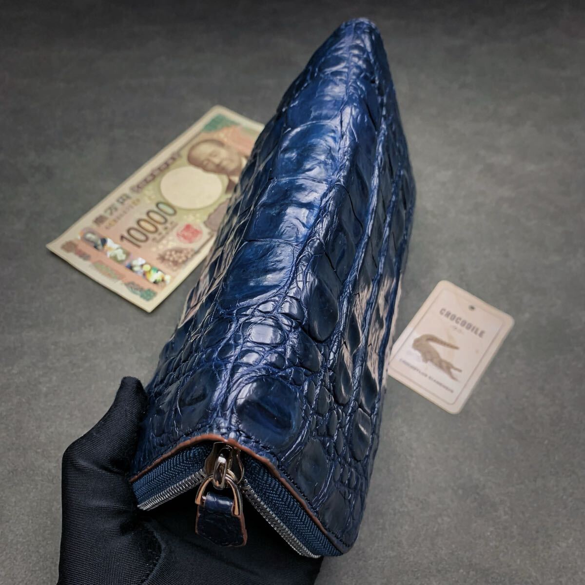 クロコダイル 長財布(ラウンドファスナー/センター部位 クロコダイル 長財布(ラウンドファスナー/センター部位