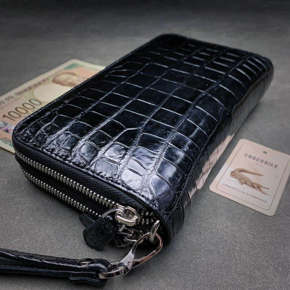一点限定 クロコダイル 長財布(ラウンドファスナー/センター部位 一点限定 クロコダイル 長財布(ラウンドファスナー/センター部位