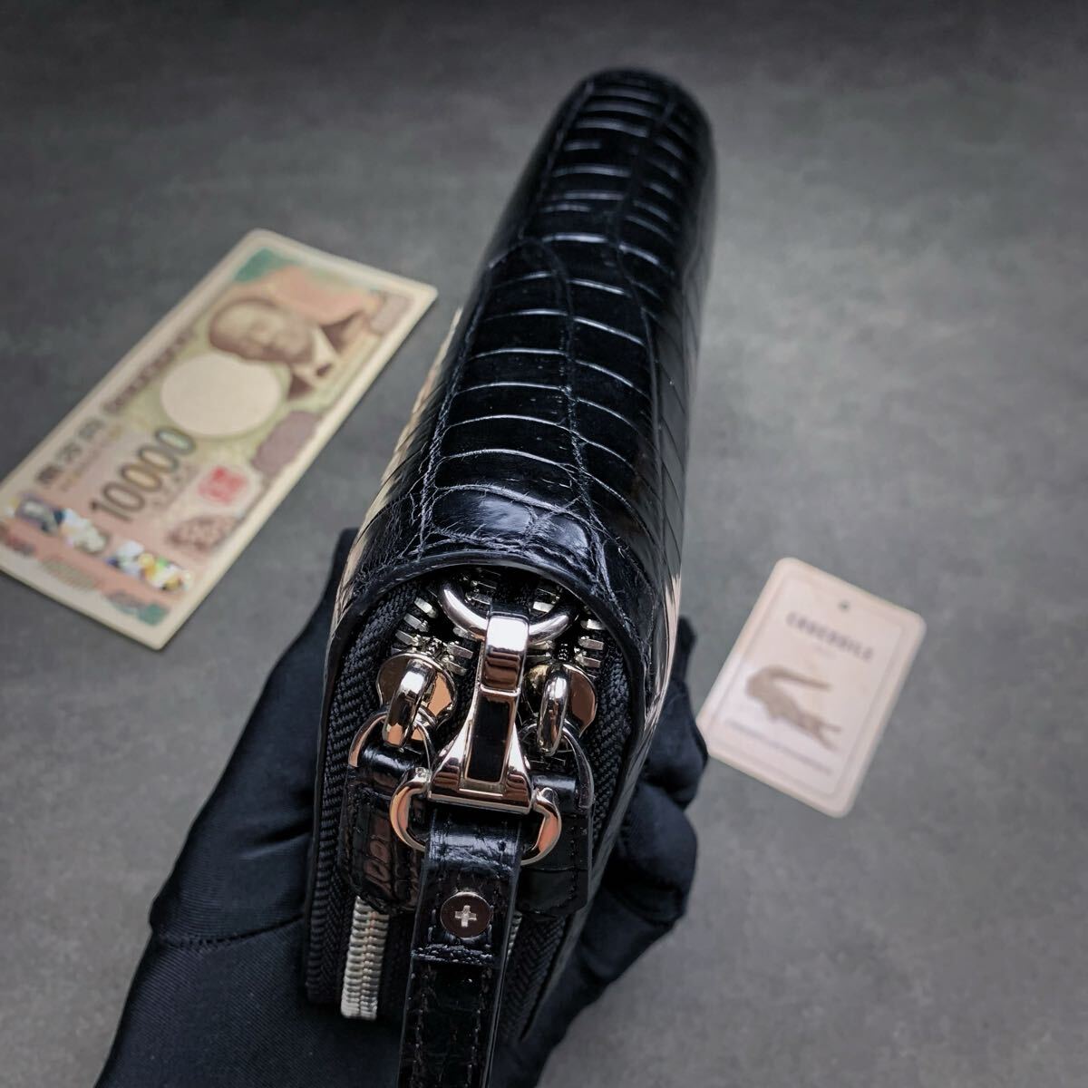 一点限定 クロコダイル 長財布(ラウンドファスナー/センター部位 一点限定 クロコダイル 長財布(ラウンドファスナー/センター部位