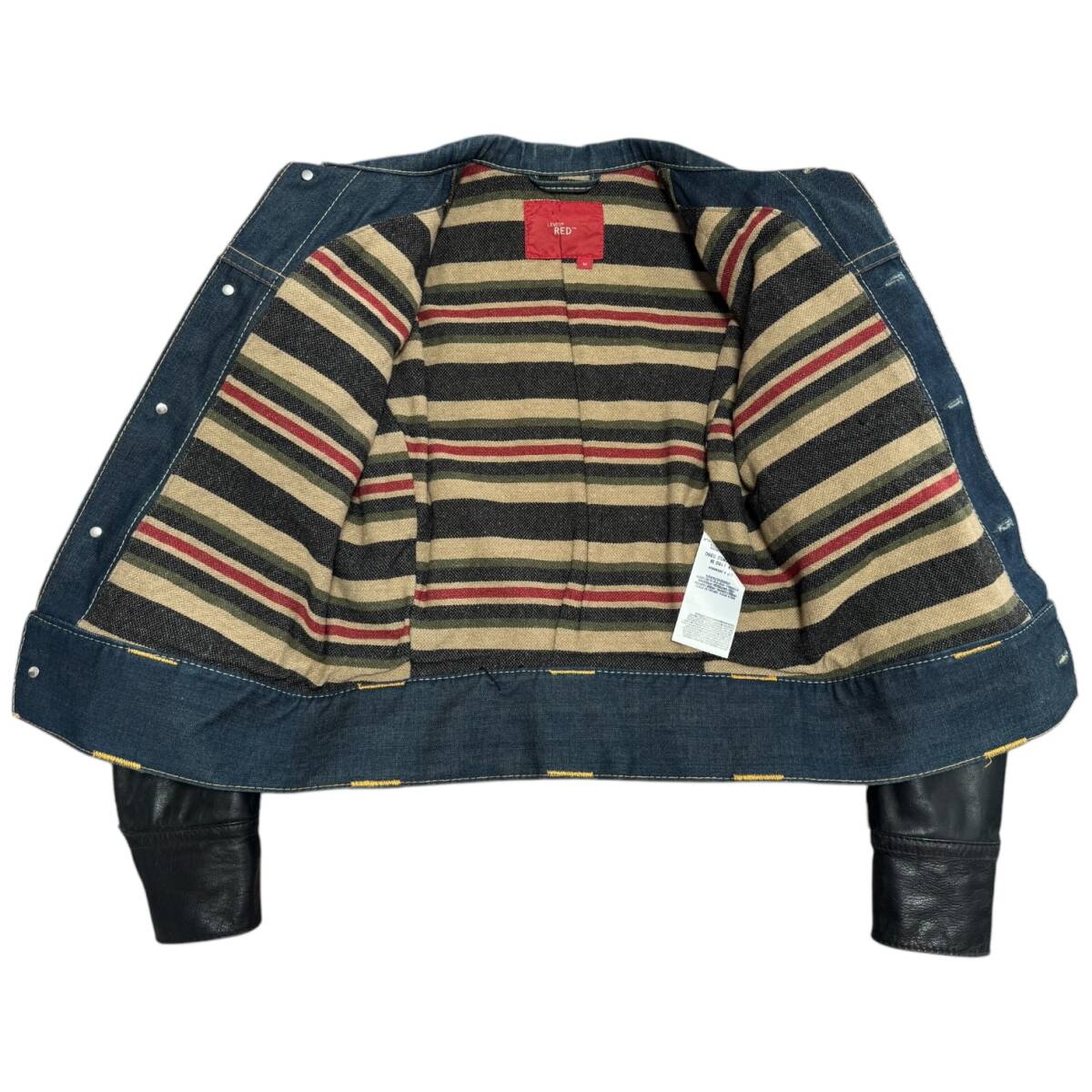 Levi's RED 2002AW 71M Type 4 袖レザー デニムジャケット Levi's RED 2002AW 71M Type 4 袖レザー デニムジャケット