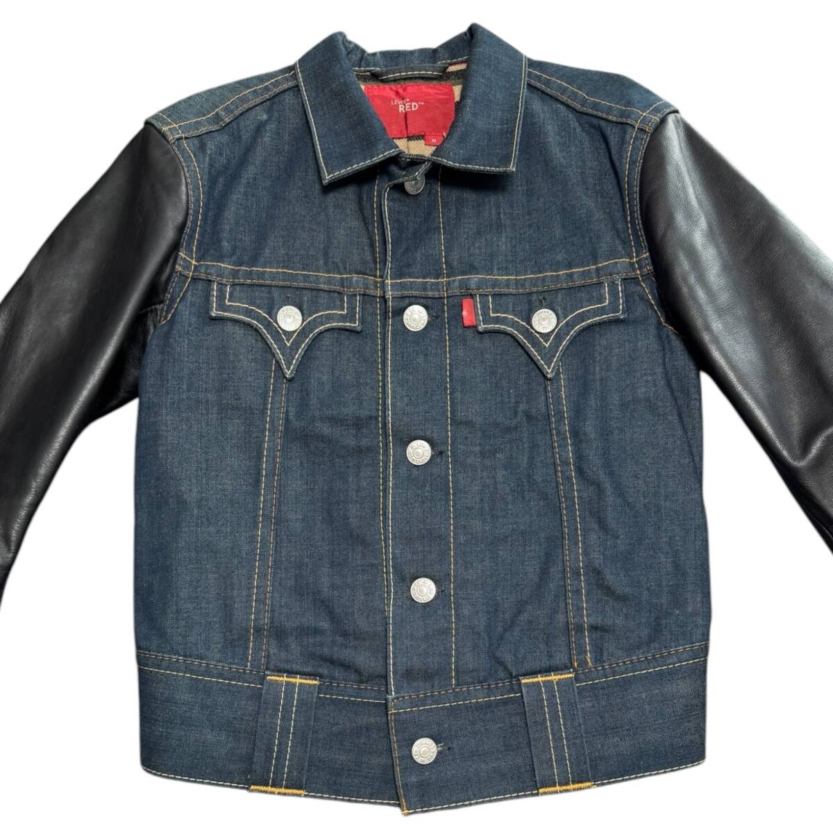 Levi's RED 2002AW 71M Type 4 袖レザー デニムジャケット Levi's RED 2002AW 71M Type 4 袖レザー デニムジャケット