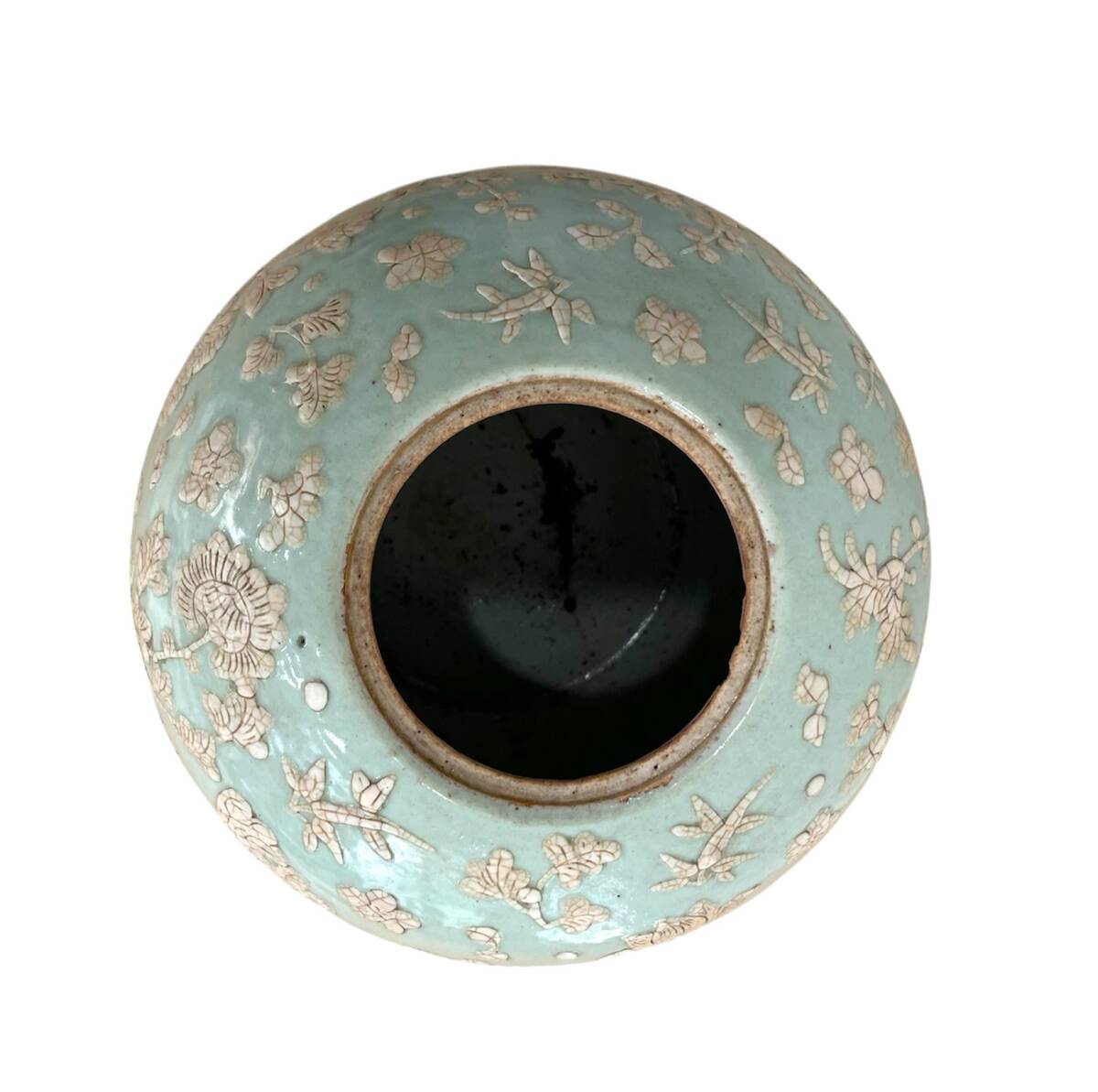 中古】中国 桂林市 釜定? 青磁 花瓶 花器 清時代 文物商店 中古】中国 桂林市 釜定? 青磁 花瓶 花器 清時代 文物商店