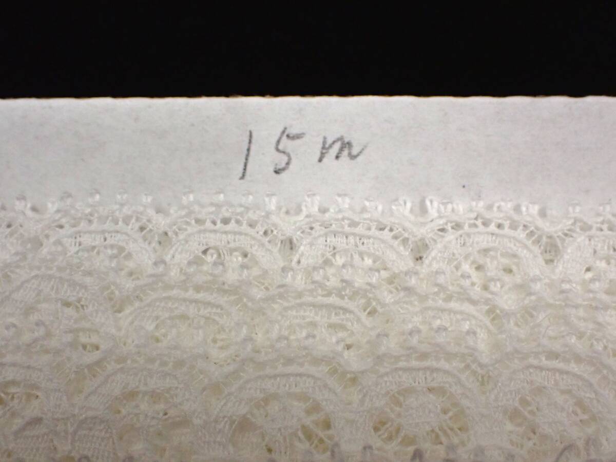 英国ノッティンガムレース CLUNY クルーニー社 レース ①15m イギリスレース 英国レース ブレード テープ 綿 服飾資材 手芸 イギリス_画像9