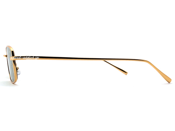 METAL SQUARE SUNGLASS for JAPANESE GOLD × LIGHT GREEN + очки кейс BLACK/ metal квадратное солнцезащитные очки Gold metal рама date очки