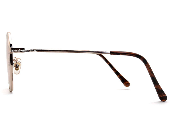 OCTAGON SUNGLASS GOLD × LIGHT BROWN + очки кейс BLACK/ ok tagon солнцезащитные очки Gold рама много квадратная форма рама стильный sharp 