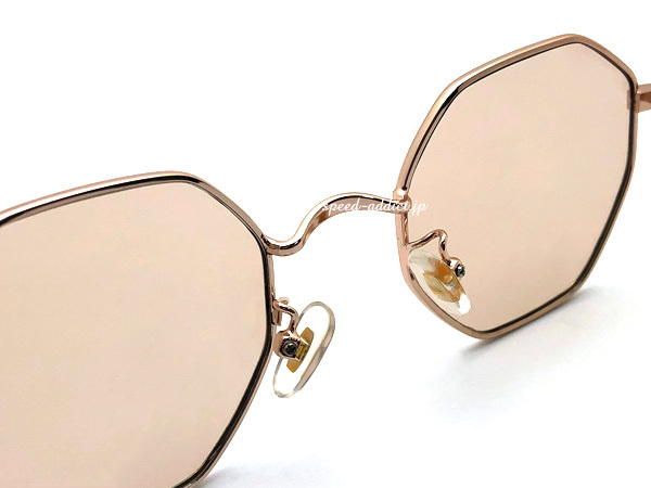 OCTAGON SUNGLASS GOLD × LIGHT BROWN + очки кейс BLACK/ ok tagon солнцезащитные очки Gold рама много квадратная форма рама стильный sharp 