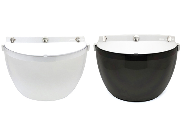 DIN MARKET RT-1N FLIP UP SHIELD WHITE × CLEAR + WHITE × SMOKE/ディンマーケットオーシャンビートルl.a.c 500tx-2buco汎用國産