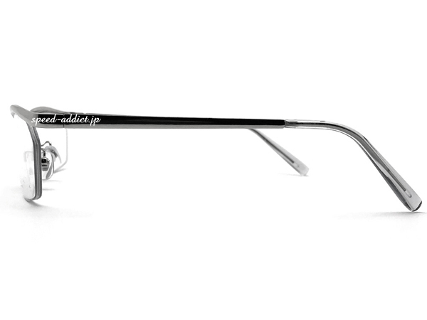 METAL NARROW HALF RIM SUNGLASS SILVER × CLEAR + очки кейс BLACK/ metal narrow половинчатая оправа солнцезащитные очки серебряный прозрачный неполная оправа