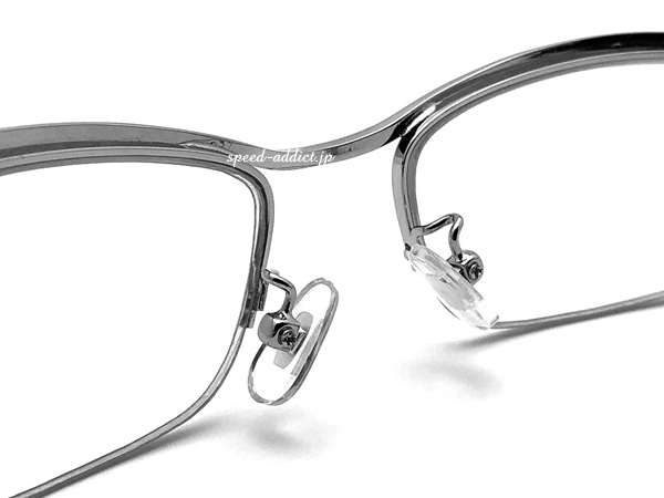 METAL NARROW HALF RIM SUNGLASS SILVER × CLEAR + очки кейс BLACK/ metal narrow половинчатая оправа солнцезащитные очки серебряный прозрачный неполная оправа