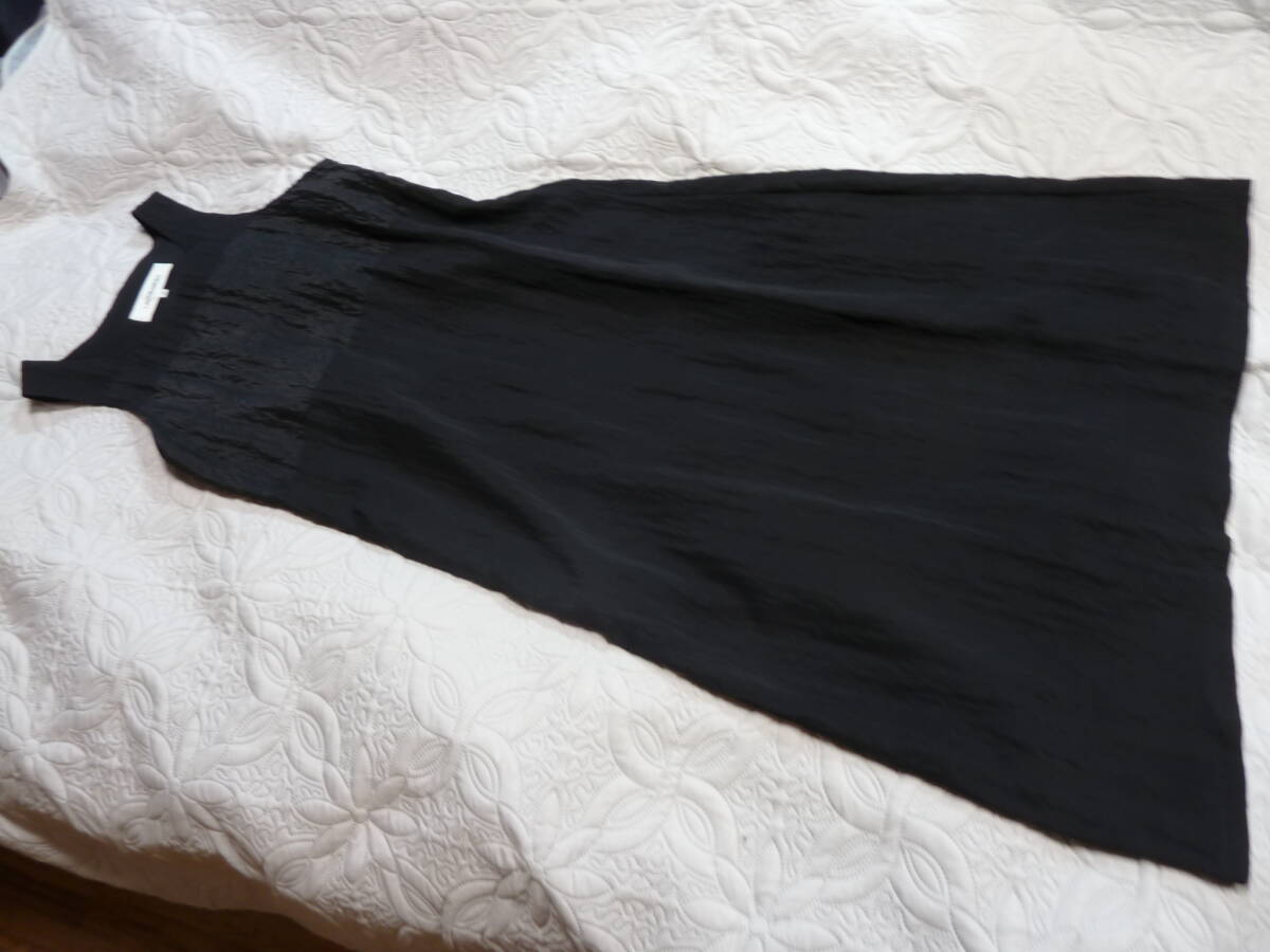 美品 LAUTREAMONT ロートレアモン 黒 ブラック デザイン マキシ丈 ワンピース 2 M レタパ600円発送 同梱OK