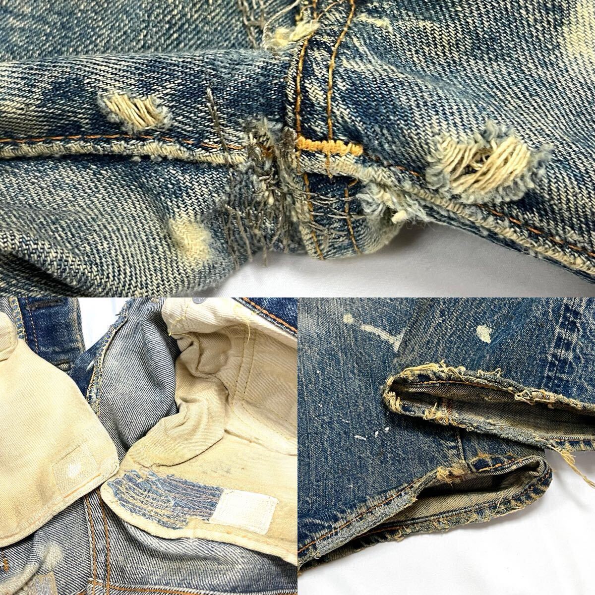 vintage levi's 501 BIG E オリジナル ダメージ ボロ ブリーチ vintage levi's 501 BIG E オリジナル ダメージ ボロ ブリーチ