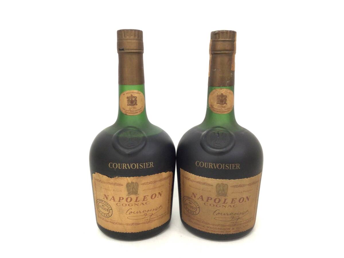 【未開栓】(2本set)クルボアジェ ナポレオン COURVOISIER コニャック ブランデー 700ml/94.5ctl(推定945ml)【送料別】TA0692 2本 クルボアジェ Courvoisier ナポレオン 旧ボトル