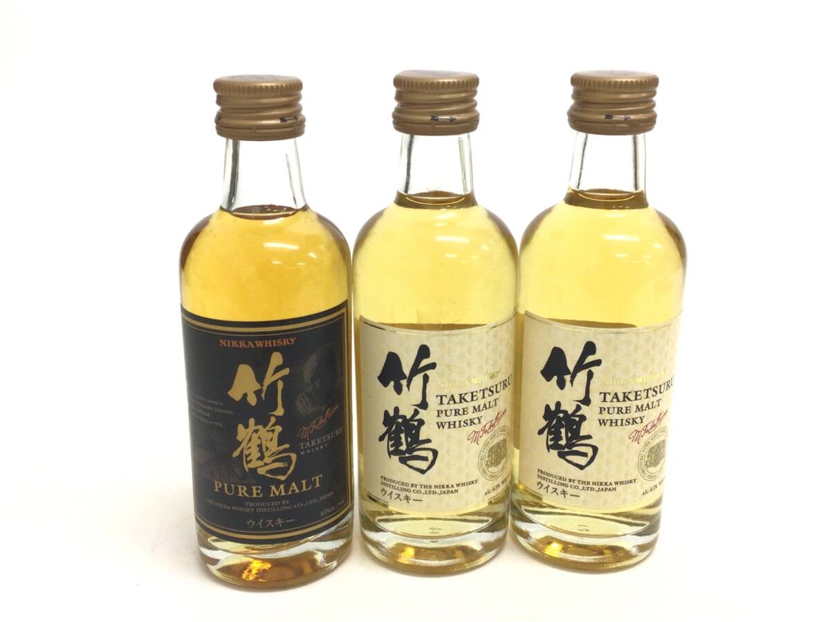 ウイスキー whisky ニッカ 竹鶴 ピュアモルト ミニボトル3本 ウイスキー whisky ニッカ 竹鶴 ピュアモルト ミニボトル3本