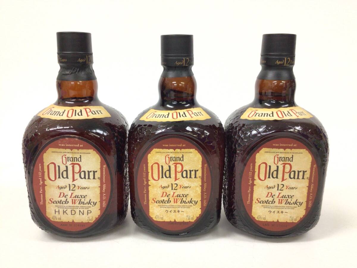 ウイスキー whisky グランドオールドパー 12年 デラックス 3本 ウイスキー whisky グランドオールドパー 12年 デラックス 3本