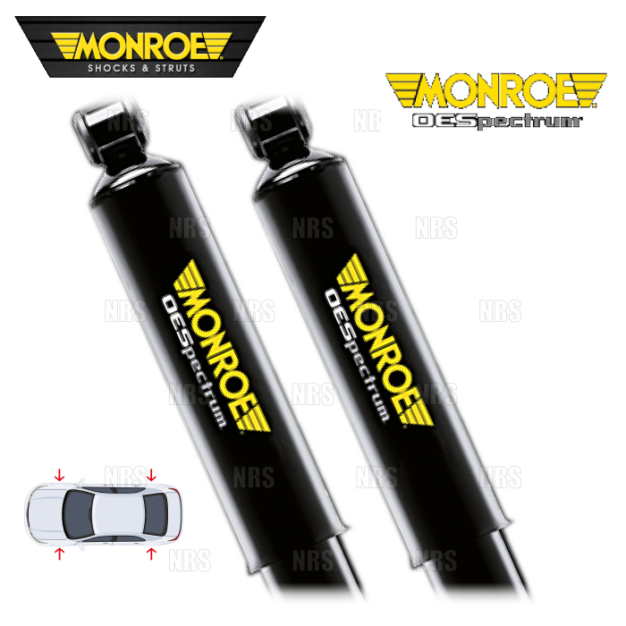 MONROE モンロー OEスペクトラム (前後セット) パジェロミニ H53A/H58A 98/10～13/2 4WD車 (M744549SP/M744549SP/M378313SP