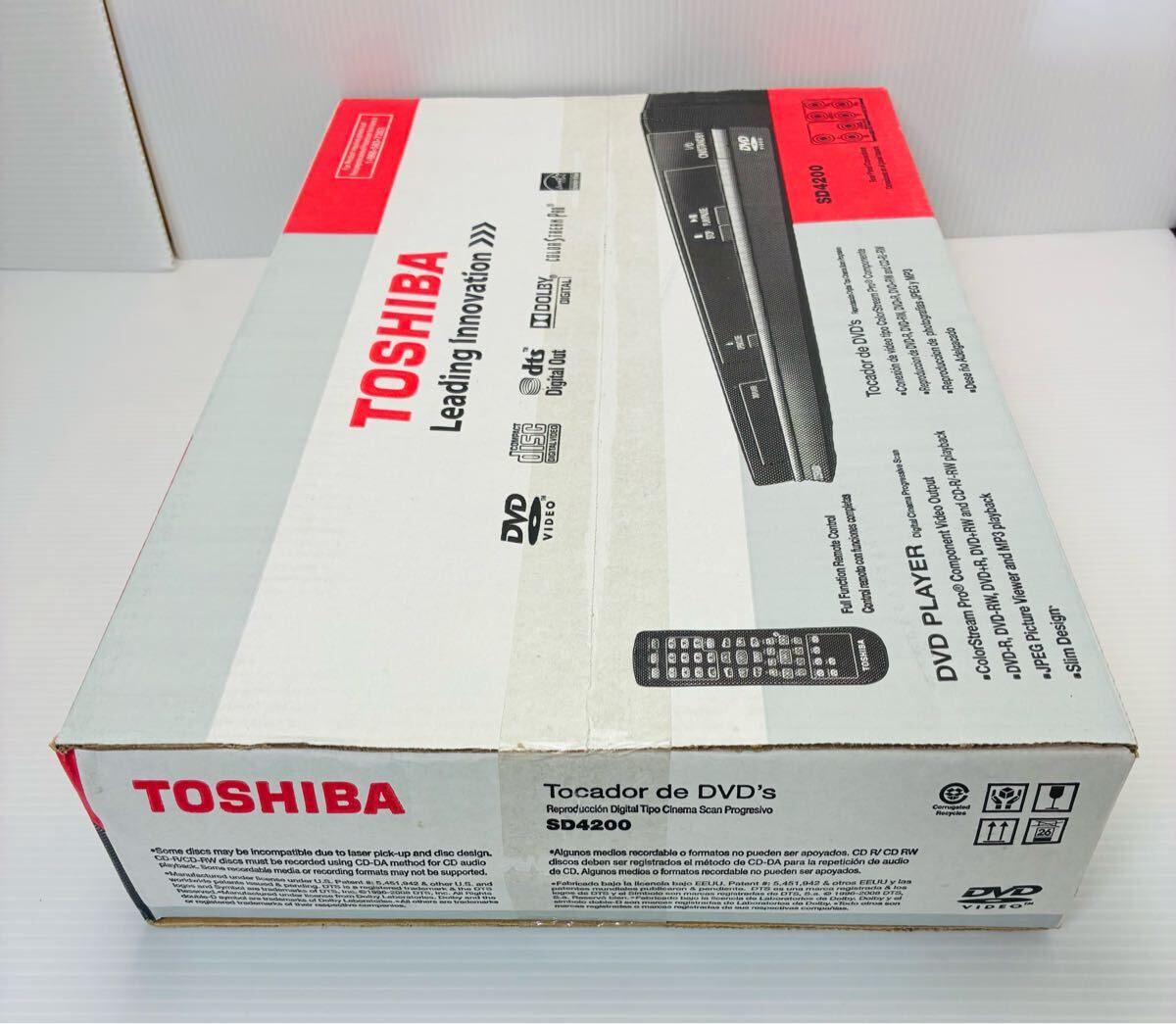 新品未使用?TOSHIBA DVD PLAYER SD4200 東芝 未開封 當(dāng)時(shí)物　