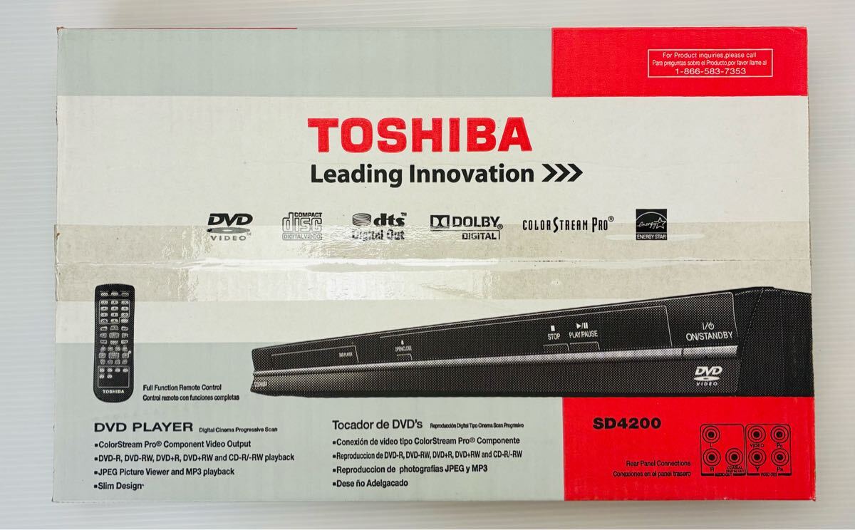 新品未使用?TOSHIBA DVD PLAYER SD4200 東芝 未開封 當(dāng)時(shí)物　