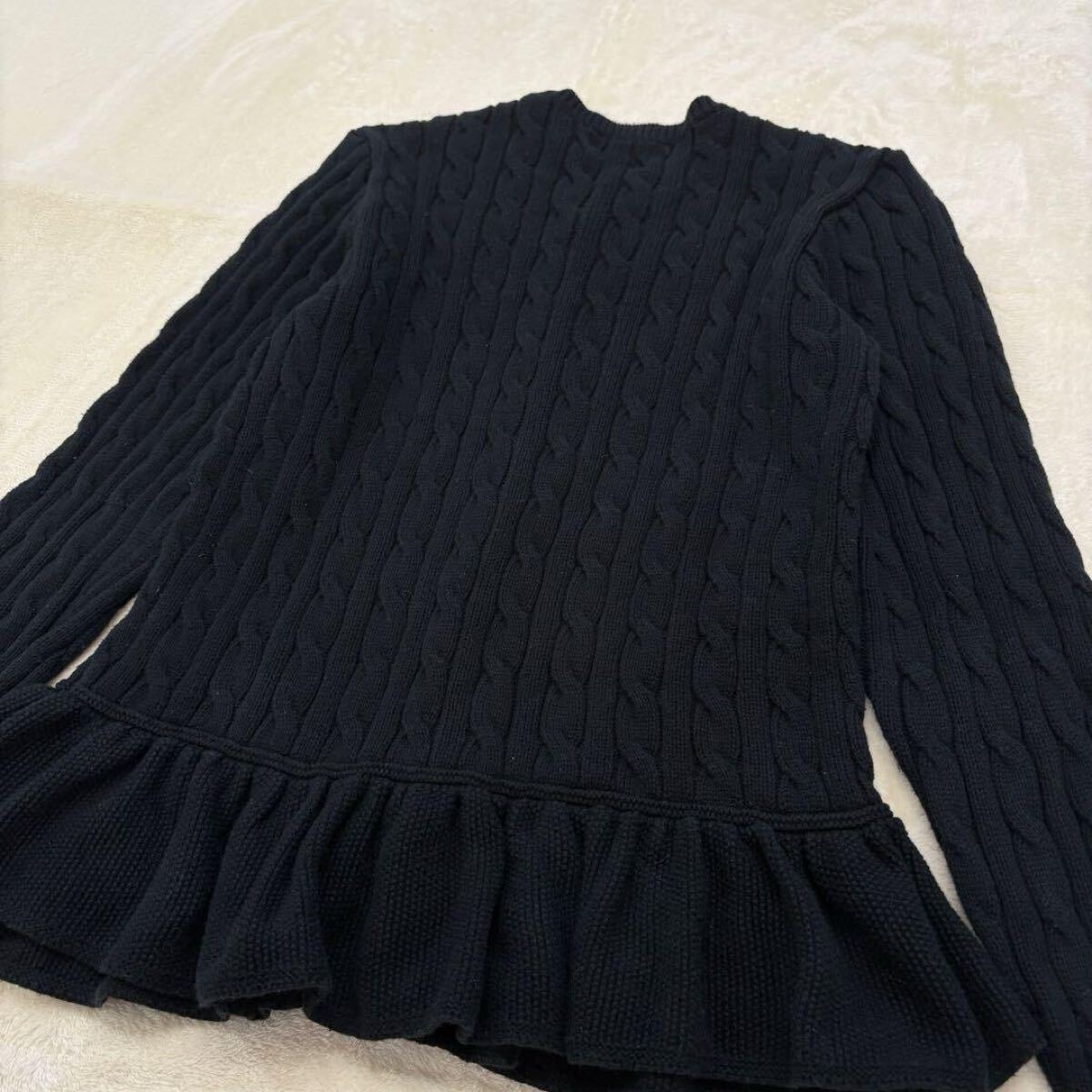 美品 RALPH LAUREN ラルフローレン ペプラム へプラム ケーブル 美品 RALPH LAUREN ラルフローレン ペプラム へプラム ケーブル