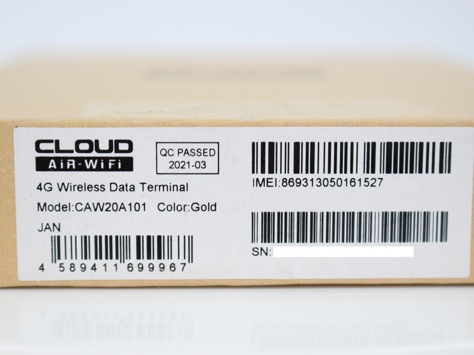  б/у товар CLOUD Air-WiFi мобильный маршрутизатор CAW20A101 / карман Wi-Fi оригинальная коробка есть работоспособность не проверялась 