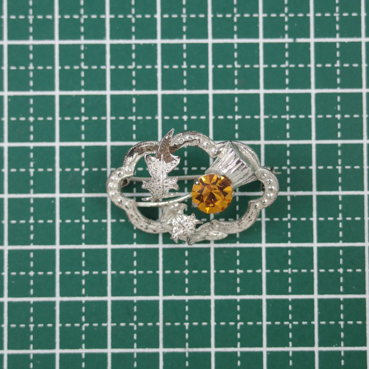 UK3701◆【W(wǎng)BS STERLING】◆ スターリングシルバー 5g WARD BROTHERS アザミの花 フラワーモチーフ ケルト イギリス ヴィンテージブローチ