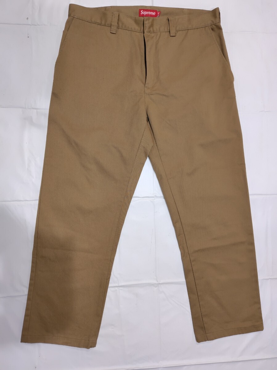シュプリーム Supreme Work Pant beige 綿ポリ ワークパンツ シュプリーム Supreme Work Pant beige 綿ポリ ワークパンツ