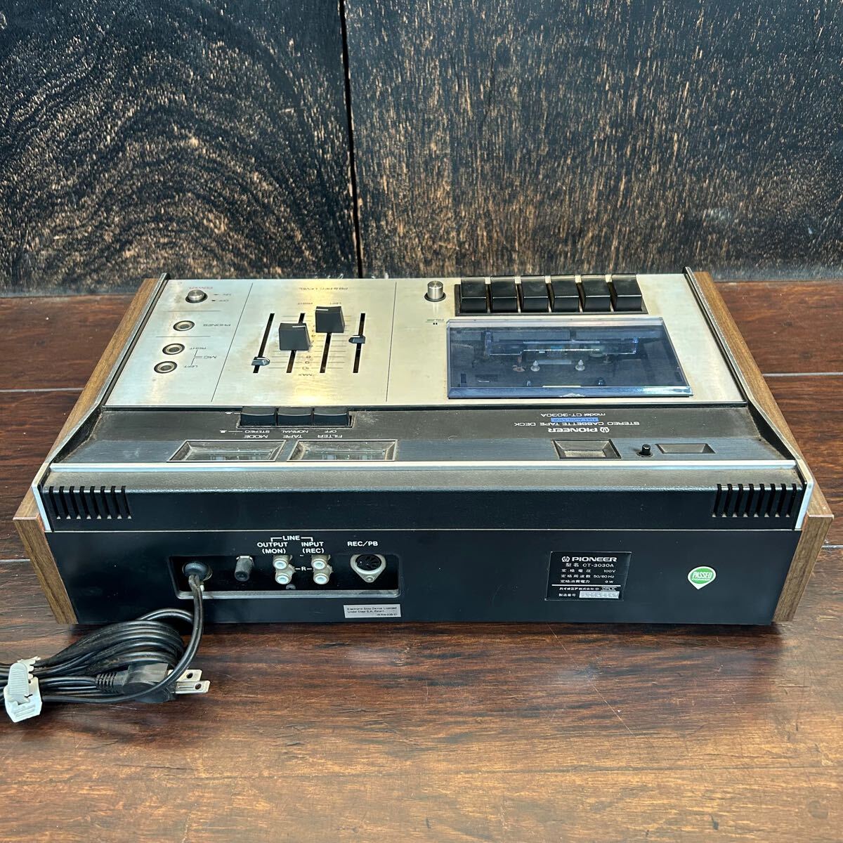 PIONEEER STEREO CASSETTE TAPE DECK CT-3030A Pioneer кассетная дека выход звука проверка OK текущее состояние товар 