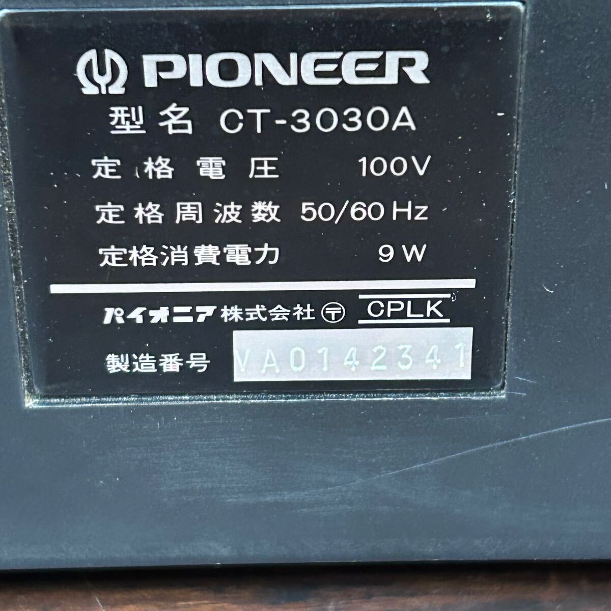 PIONEEER STEREO CASSETTE TAPE DECK CT-3030A Pioneer кассетная дека выход звука проверка OK текущее состояние товар 