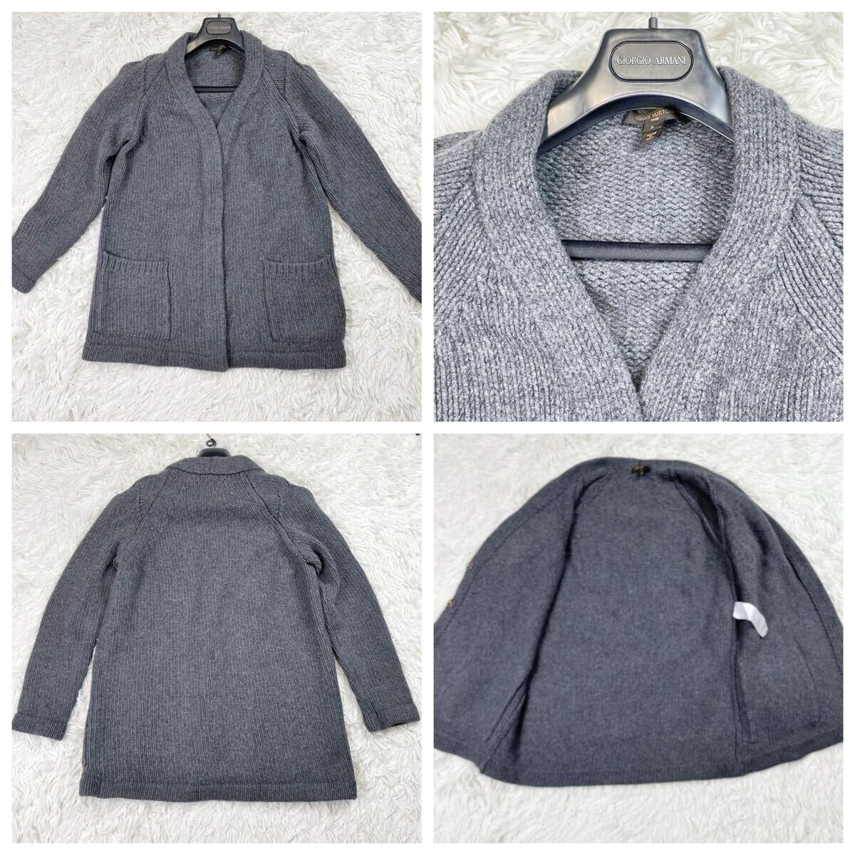 美品 ルイヴィトン ニットカーディガン カシミヤ混 レディース 美品 ルイヴィトン ニットカーディガン カシミヤ混 レディース
