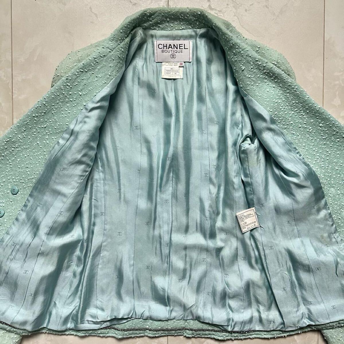 美品 97s シャネル CHANEL レディース ココマーク テーラード 美品 97s シャネル CHANEL レディース ココマーク テーラード