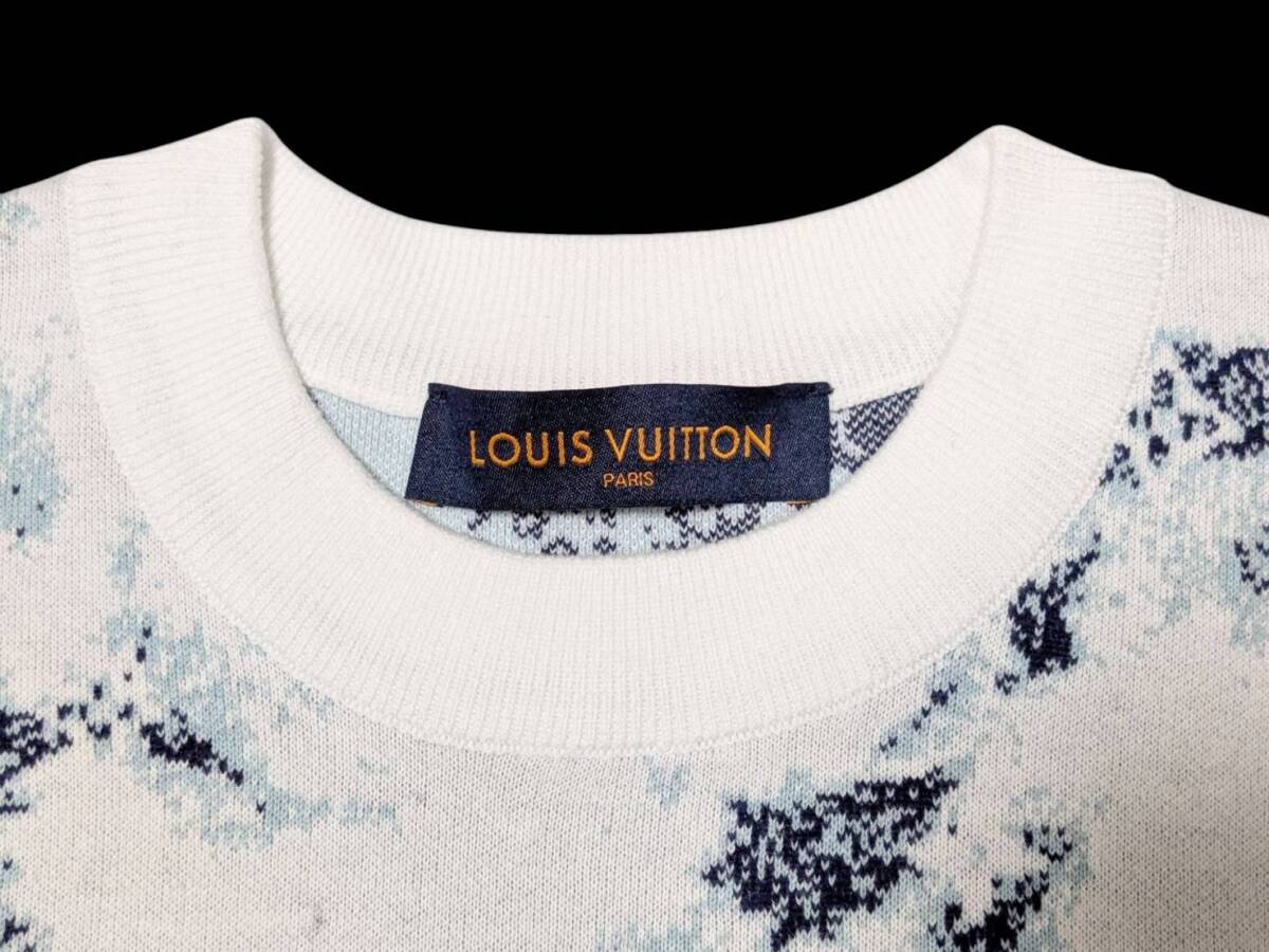 LOUIS VUITTON モノグラムバンダナクルーネックニット SIZE XS LOUIS VUITTON モノグラムバンダナクルーネックニット SIZE XS