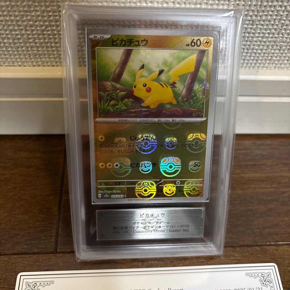ARS10】(鑑定書付)ポケモン151 ピカチュウ マスターボール ARS10】(鑑定書付)ポケモン151 ピカチュウ マスターボール